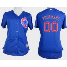 Women's Chicago Cubs Customized Roayl Blue Cool Base Jersey