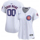 Women's Chicago Cubs Customized White Limited Jersey