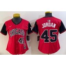 Women's Chicago White Sox #45 Michael Jordan Red 2025 City Connect Limited Jersey