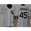 Women's Chicago White Sox #45 Michael Jordan White 2020 Cool Base Jersey