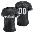 Women's Chicago White Sox Customized Black 2021 City Connect Cool Base Jersey