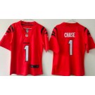 Women's Cincinnati Bengals #1 Ja'Marr Chase Limited Orange Vapor Jersey