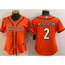 Women's Cincinnati Bengals #2 Evan McPherson Limited Orange Baseball Jersey