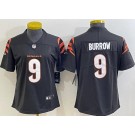 Women's Cincinnati Bengals #9 Joe Burrow Limited Black Vapor Jersey