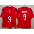 Women's Cincinnati Bengals #9 Joe Burrow Limited Orange Vapor Jersey