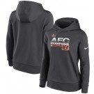 Women's Cincinnati Bengals Anthracite 2021 AFC Champions Locker Room Trophy Collection Pullover Hoodie