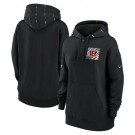 Women's Cincinnati Bengals Black 2023 Crucial Catch Club Pullover Hoodie