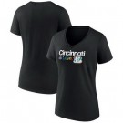 Women's Cincinnati Bengals Black City Pride Team V Neck T Shirt