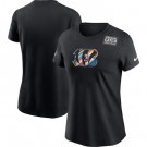 Women's Cincinnati Bengals Black Crucial Catch Sideline Performance T Shirt