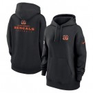 Women's Cincinnati Bengals Black Sideline Club Fleece Pullover Hoodie