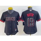 Women's Cincinnati Reds #19 Joey Votto Black 2023 City Cool Base Jersey