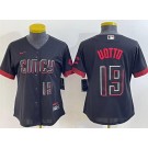 Women's Cincinnati Reds #19 Joey Votto Black 2023 City Player Number Cool Base Jersey