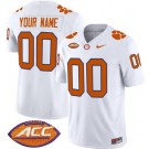 Women's Clemson Tigers Custom Limited White FUSE College Football Jersey