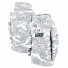 Women's Cleveland Browns Arctic Camo 2024 Salute to Service Club Fleece Pullover Hoodie