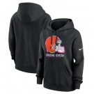 Women's Cleveland Browns Black 2024 Crucial Catch Club Pullover Hoodie