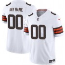 Women's Cleveland Browns Customized Limited White FUSE Vapor Jersey