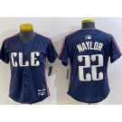 Women's Cleveland Guardians #22 Josh Naylor Navy 2024 City Connect Limited Jersey