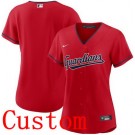 Women's Cleveland Guardians Customized Red Cool Base Jersey