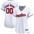 Women's Cleveland Guardians Customized White Limited Jersey