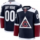 Women's Colorado Avalanche Customized Navy Fanatics Authentic Jersey