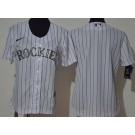 Women's Colorado Rockies Blank White 2020 Cool Base Jersey