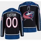 Women's Columbus Blue Jackets Customized Black 2022 Reverse Retro Authentic Jersey