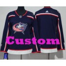 Women's Columbus Blue Jackets Customized Navy Blue Authentic Jersey