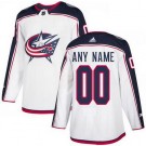 Women's Columbus Blue Jackets Customized White Authentic Jersey