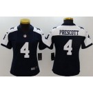 Women's Dallas Cowboys #4 Dak Prescott Limited Navy Thanksgiving Vapor Untouchable Jersey