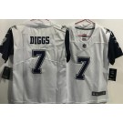 Women's Dallas Cowboys #7 Trevon Diggs Limited White Throwback Vapor Jersey