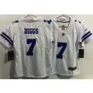 Women's Dallas Cowboys #7 Trevon Diggs Limited White Vapor Jersey