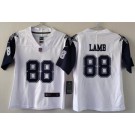 Women's Dallas Cowboys #88 CeeDee Lamb Limited White Throwback Vapor Jersey