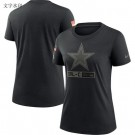 Women's Dallas Cowboys Black 2020 Salute To Service T Shirt