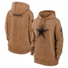 Women's Dallas Cowboys Brown 2023 Salute to Service Pullover Hoodie