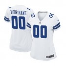 Women's Dallas Cowboys Customized Game White Jersey