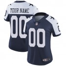 Women's Dallas Cowboys Customized Limited Navy Thanksgiving Vapor Untouchable Jersey