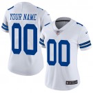 Women's Dallas Cowboys Customized Limited White Vapor Untouchable Jersey