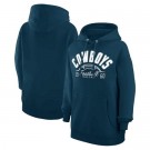 Women's Dallas Cowboys Starter Navy Half Ball Team Pullover Hoodie