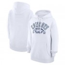 Women's Dallas Cowboys Starter White Half Ball Team Pullover Hoodie