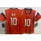 Women's Denver Broncos #10 Bo Nix Limited Orange Vapor Jersey