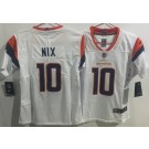 Women's Denver Broncos #10 Bo Nix Limited White Vapor Jersey