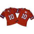 Women's Denver Broncos #10 Bo Nix Limited Orange Throwback FUSE Vapor Jersey