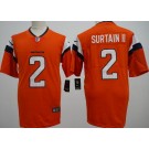 Women's Denver Broncos #2 Patrick Surtain II Limited Orange Vapor Jersey