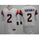Women's Denver Broncos #2 Patrick Surtain II Limited White Vapor Jersey