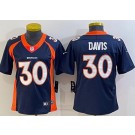 Women's Denver Broncos #30 Terrell Davis Limited Navy Vapor Jersey