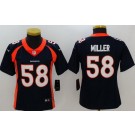 Women's Denver Broncos #58 Von Miller Limited Navy Vapor Untouchable Jersey