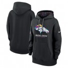 Women's Denver Broncos Black 2024 Crucial Catch Club Pullover Hoodie