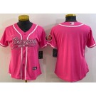 Women's Denver Broncos Blank Pink Baseball Jersey