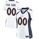 Women's Denver Broncos Customized Game White Jersey
