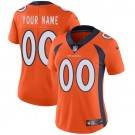 Women's Denver Broncos Customized Limited Orange Vapor Untouchable Jersey